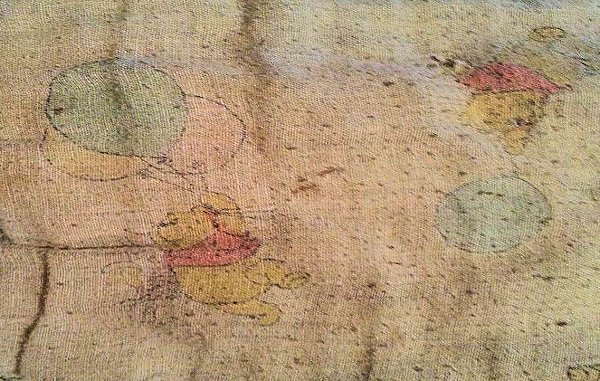 1998 Winnie the Pooh and Piglet with Balloon Crib Blanket