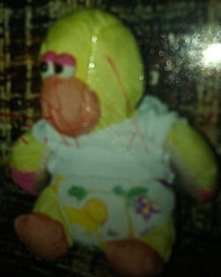 80's? 90's? Yellow Puffalump Style Duck or Bird with Squeaker