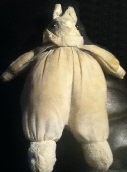 1995 Carter's White Rabbit with Pastel Bear Print Body
