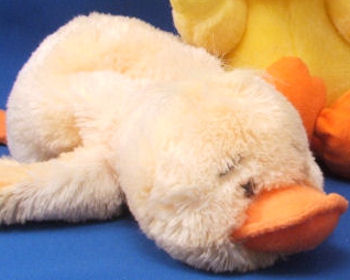 RUSS Billingsworth Yellow Lying Down Duck with Orange Beak & Feet