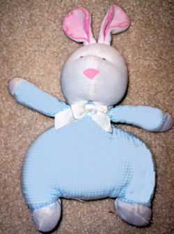 Blue Chenille Body Bunny