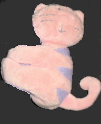 Pink cat with Purple Stripes