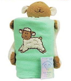 Searching - Blankets and Beyond BROWN FACE White Woolly LAMB