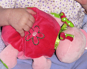 Carter's Hot Pink and Green Ladybug with Flowers