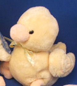 Carter's Small Yellow Duck Rattle with Swirl Embroidered Wings