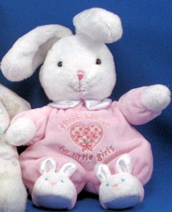 Carter’s THANK HEAVEN for LITTLE GIRLS WHITE RABBIT with PINK SLEEPER