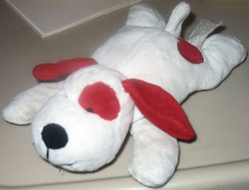 ty stuffed white dog