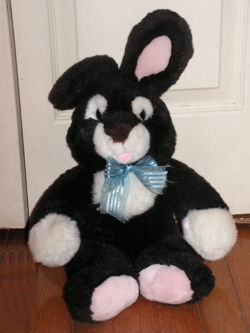 Commonwealth Chocolate Brown Rabbit with Blue Bow