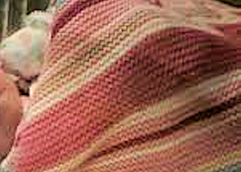 2010 Cynthia Rowley Hooray Prep Up Pink Stripe Knit Baby Blanket