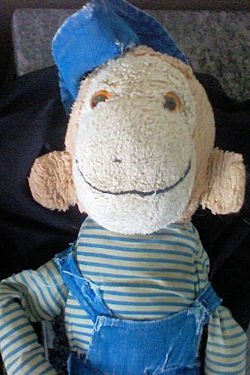 stuffed monkey from the 80's