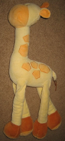 yellow giraffe stuffed animal