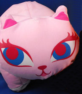 Idea Nuova Microbead Pink Cat XL Screen Print Eyes