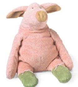 Searching - Manhattan Toy LARGE PINK TIP TOES PIG with GREEN FEET