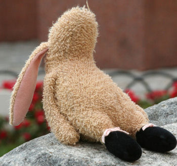 Bunny Soft Toy with Paws - 10 Inches (DARK BROWN) - Miniwhale