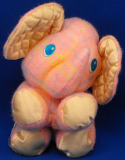 Playskool Snuzzles Pink Elephant with Yellow Quilted Ears