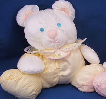 FOUND - 1988 Fisher Price PUFFALUMP YELLOW STRIPE Baby BEAR