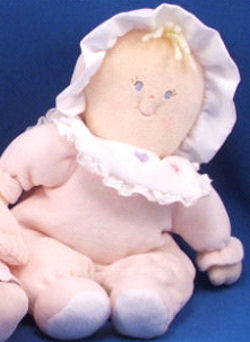 RUSS Blonde CAMILLE Doll Wearing Pink Sleeper with White Collar & Bonnet