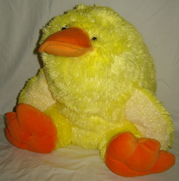SKM Large Floppy Fat Yellow & Orange Seated Duck