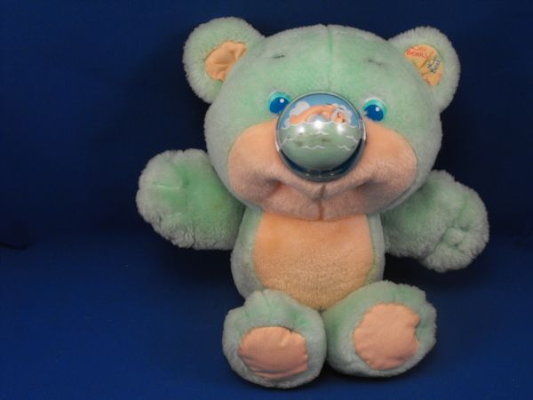 1987 Nosy Bears Mint Green Pink Nosey Bear DOLPHINS