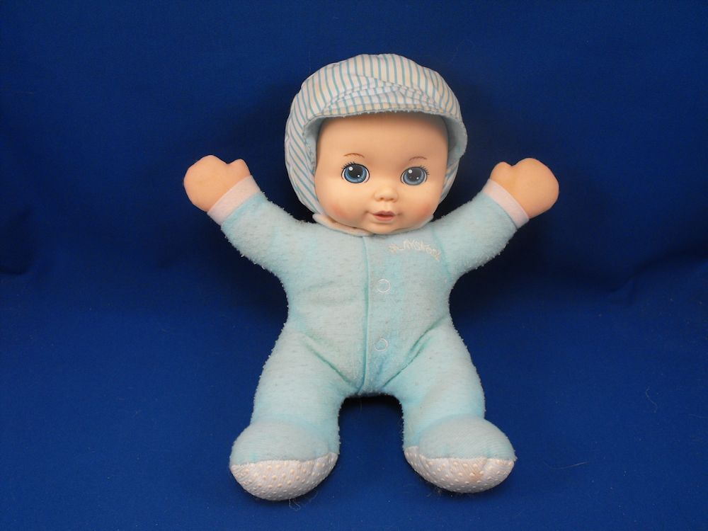1990 Playskool Blue My Very Soft Baby 5233 BOY Doll SQUEAKS