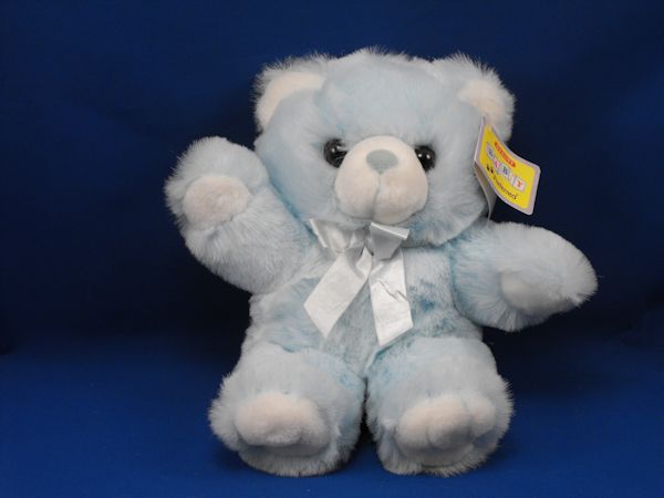 2000 Preferred Plush P9013L Furry Blue White Bear