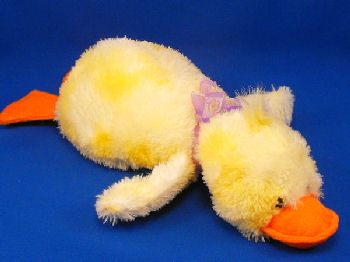 Searching - Applause No. 49122 YELLOW DUCK Platypus with LAVENDER FLOWER BOW