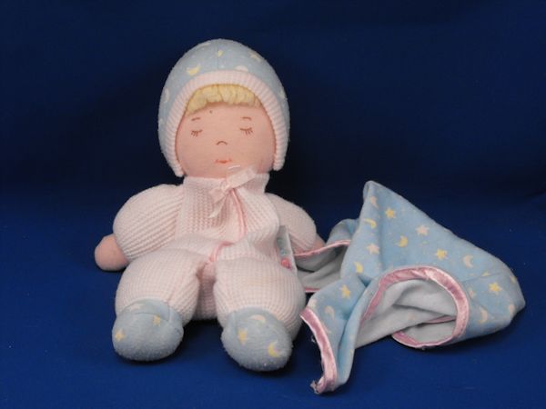 Eden Sleeping Thermal Moon Stars Doll Attached Blankie