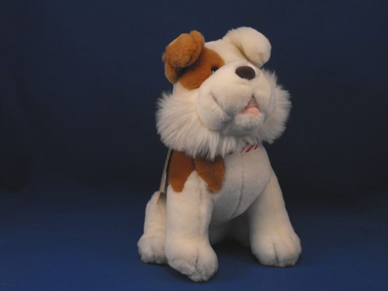 FAO Schwarz Limited Edition BINGO Plush White Brown Dog