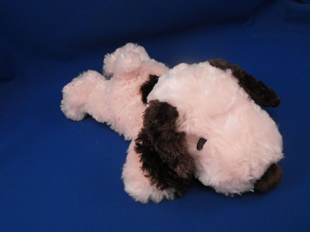 Hallmark Pink Brown 12 inch Lying Down Snoopy