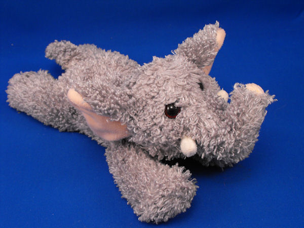 Old Navy Small Gray Chenille Lying Down Elephant