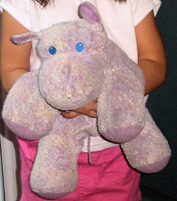 purple hippo pillow pet