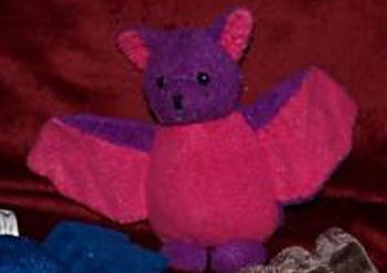 FOUND - RUSS PURPLE BAT without Fangs with PINK EARS & WINGS